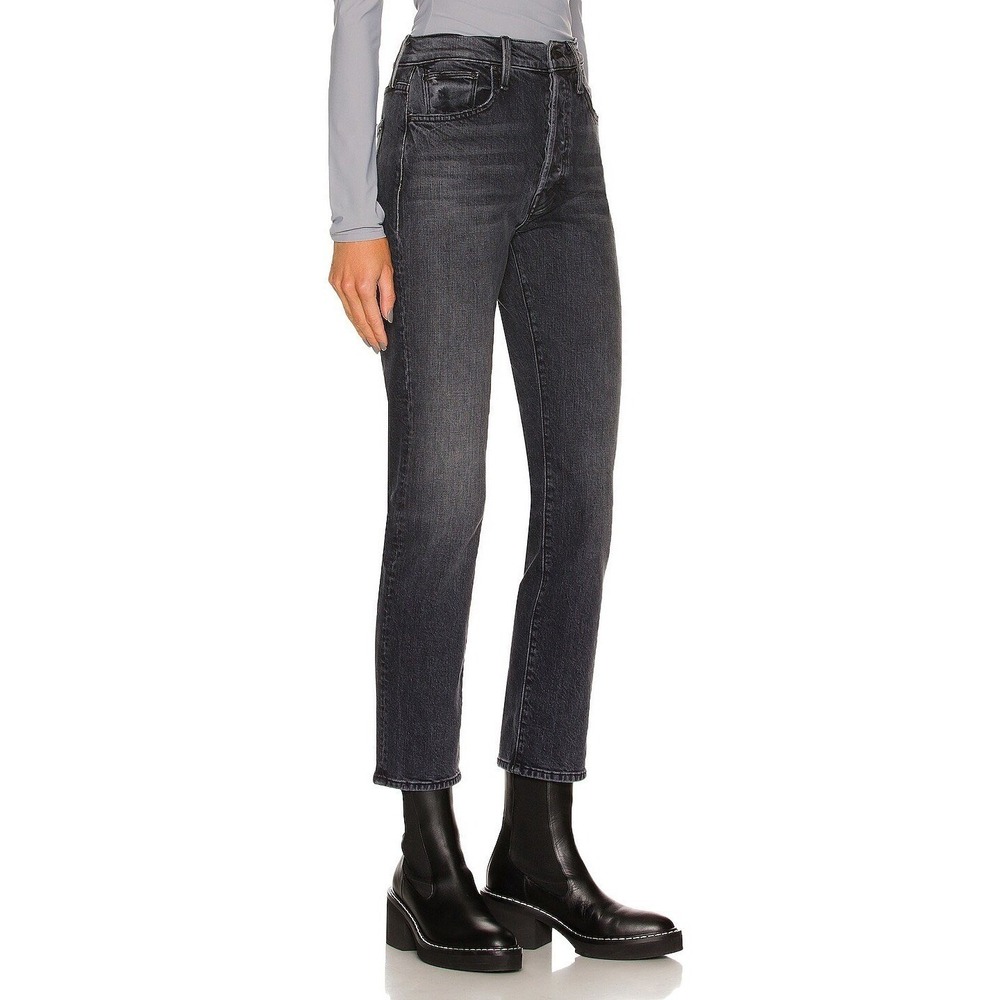 Mother Superior High Waisted Hiker Hoover Roadtrip Renegade Black Crop Jeans 27